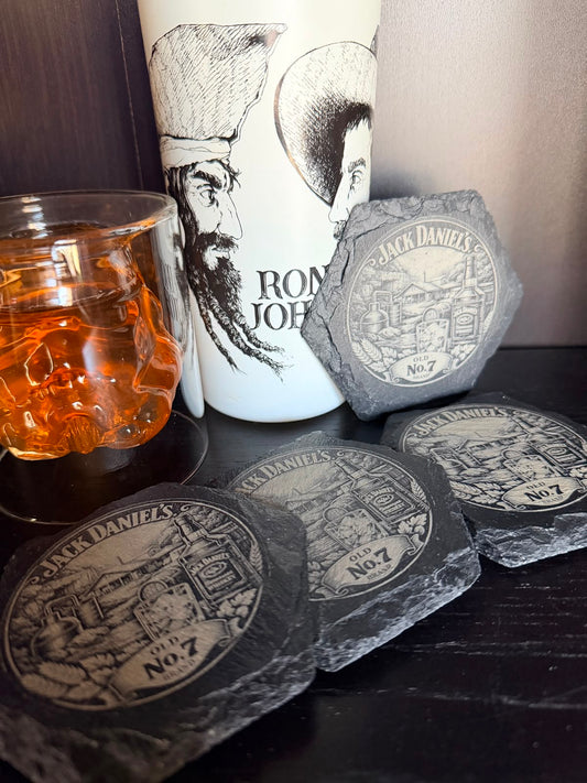 Schiefer Untersetzer Set "Jack Daniels"