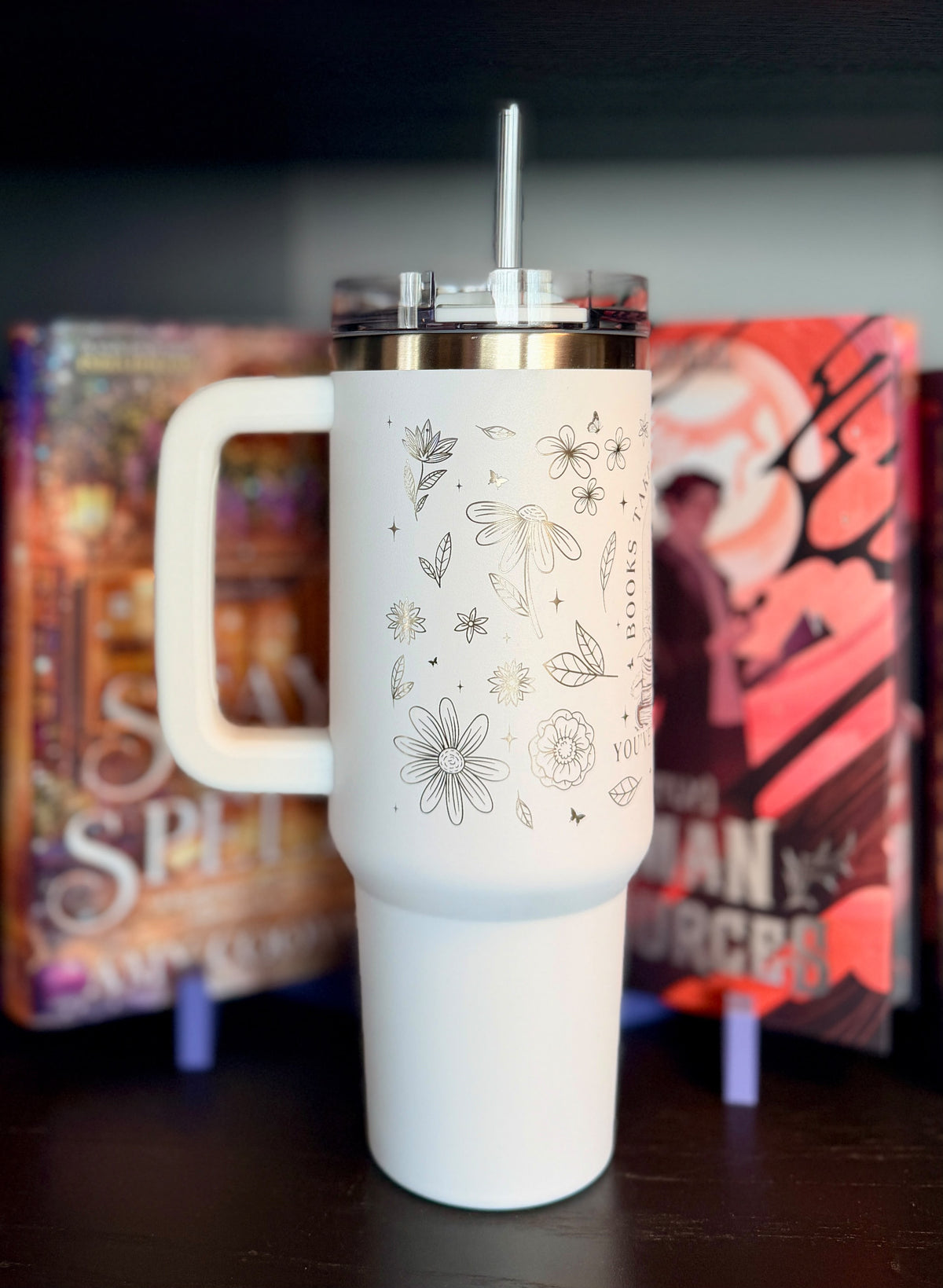 "Books take you places" thermal mug