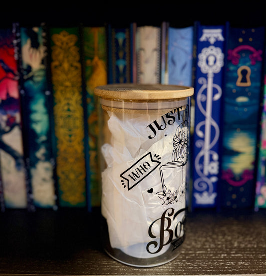 TBR/Stack of books jar "Just a girl...."