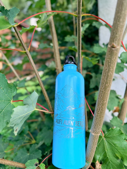 Thermo Wanderflasche "Aufi aufn Berg"