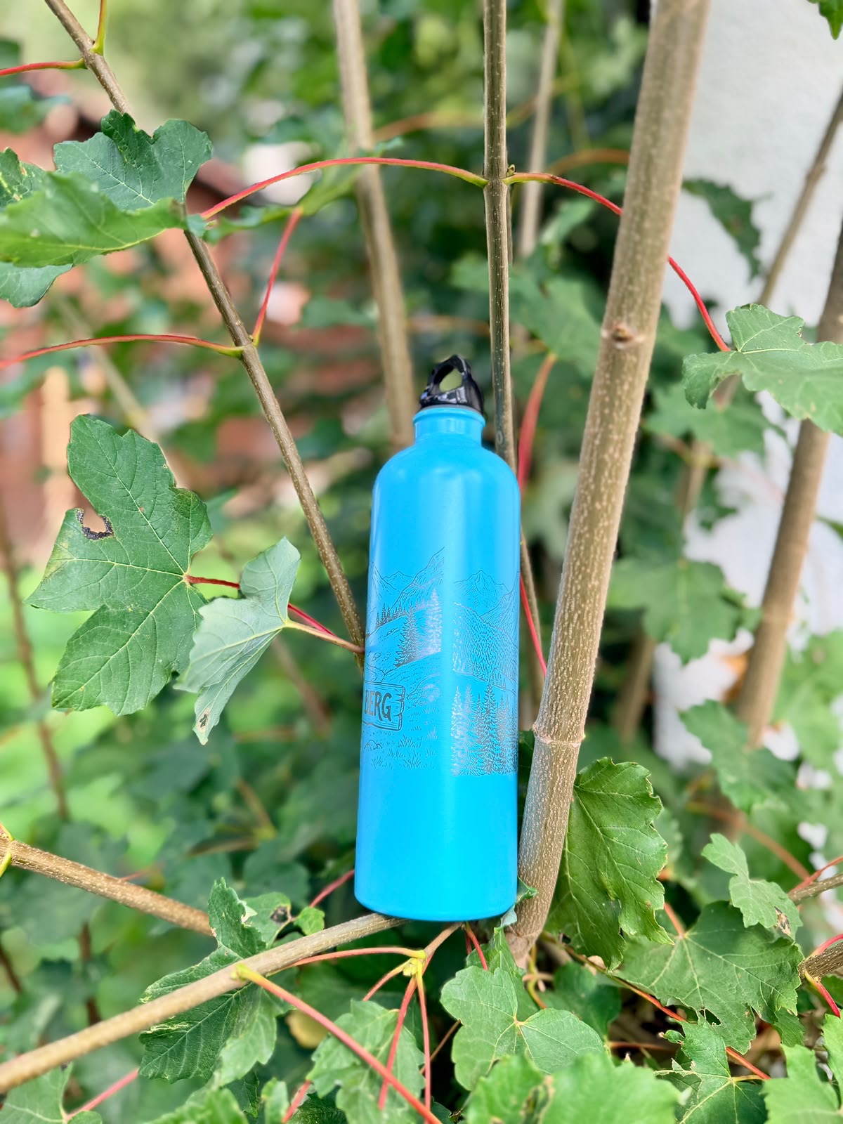 Thermo Wanderflasche "Aufi aufn Berg"