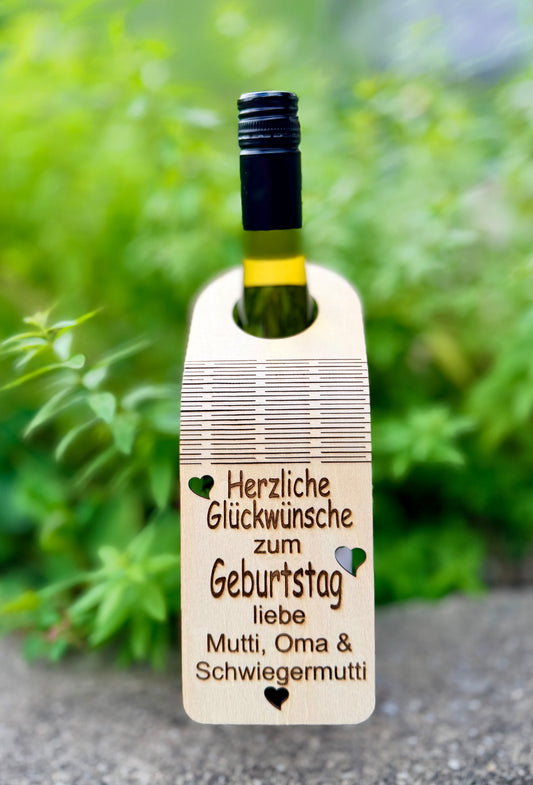 Flaschenanhänger "Herzlichen Glückwunsch"