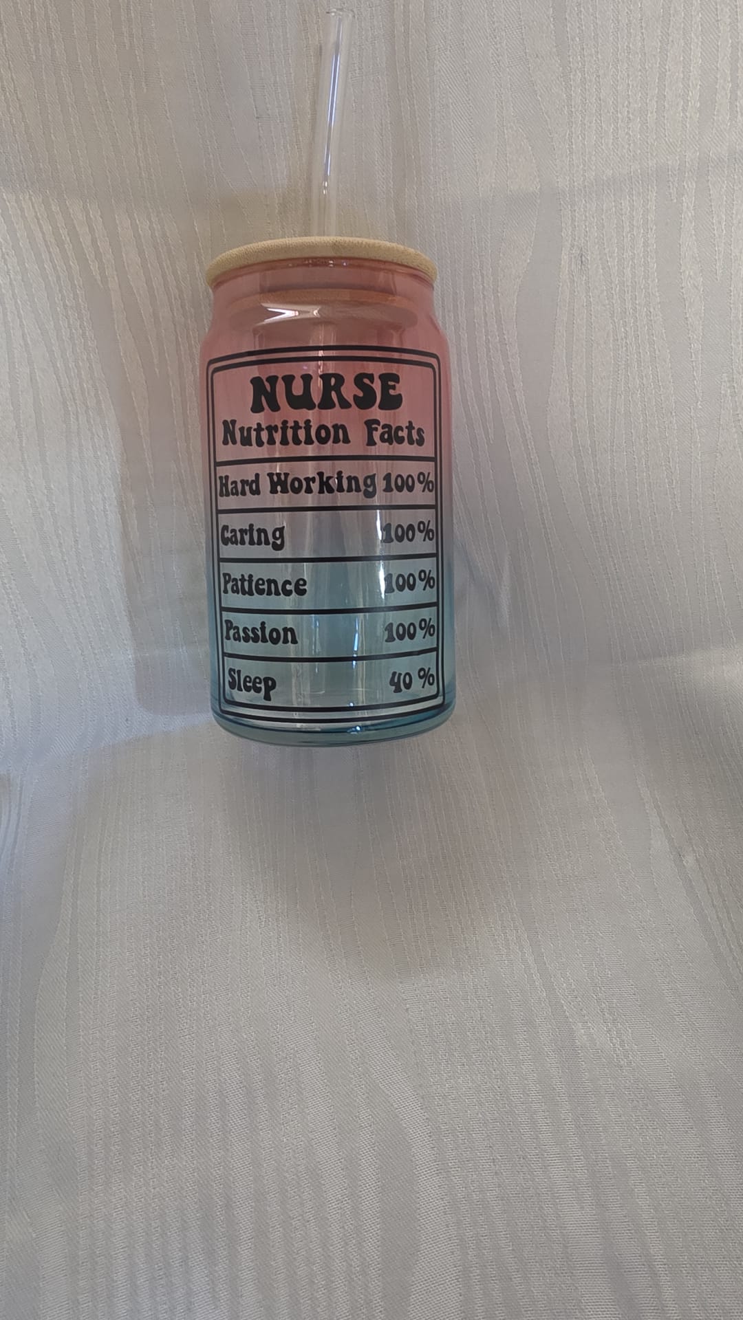 "Nurse" drinking glass