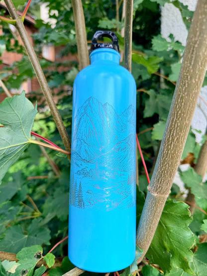 Thermo Wanderflasche "Aufi aufn Berg"