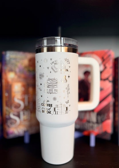Thermobecher  "All I need is my books & coffee"