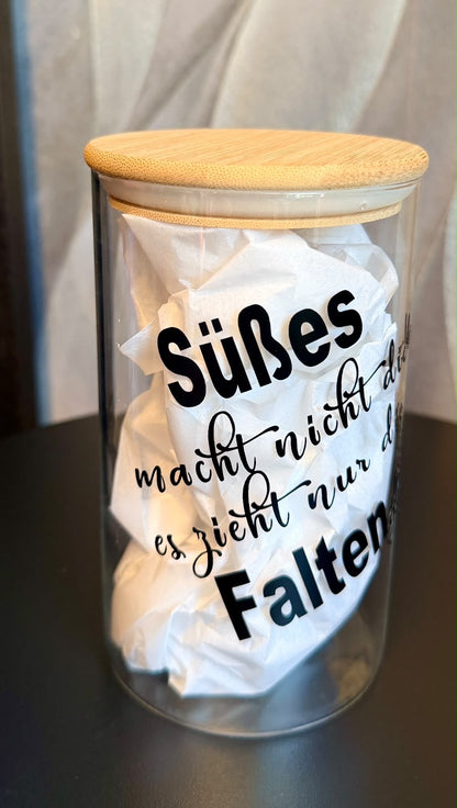 Candy jar "Sweets smooth out the wrinkles"