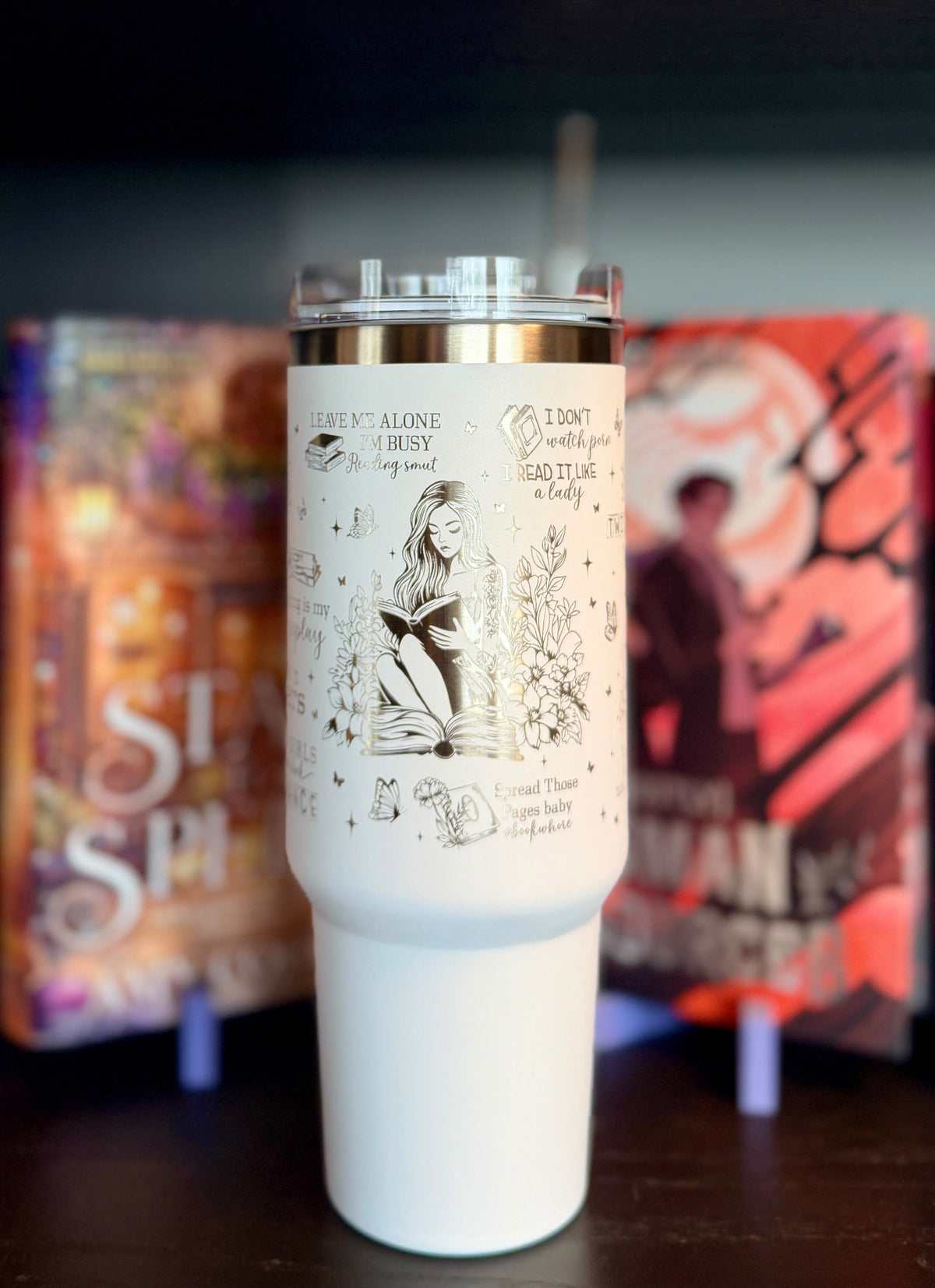 "Bookish Lady" thermal mug