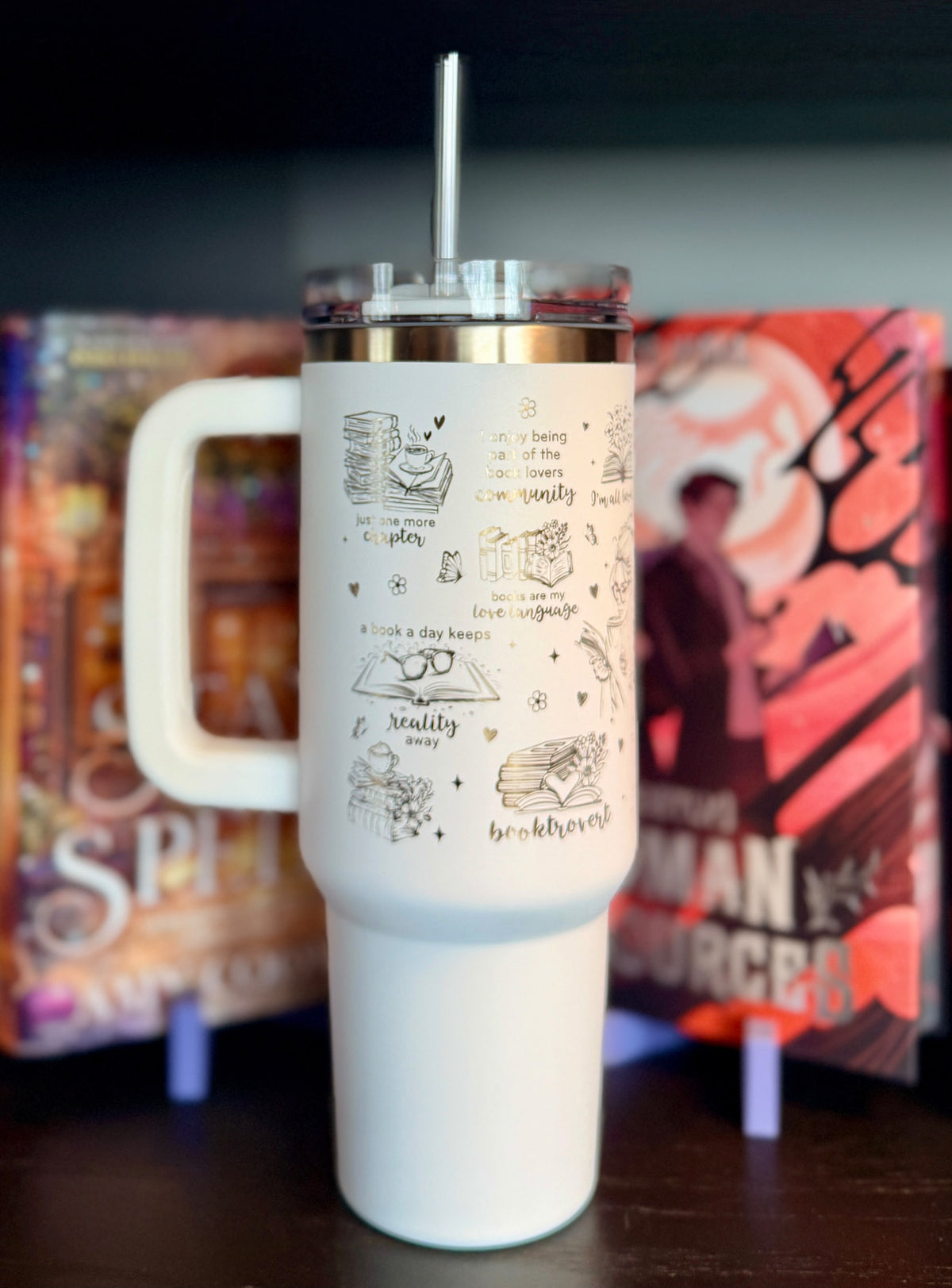 Thermobecher "Just a girl who loves books & coffee"