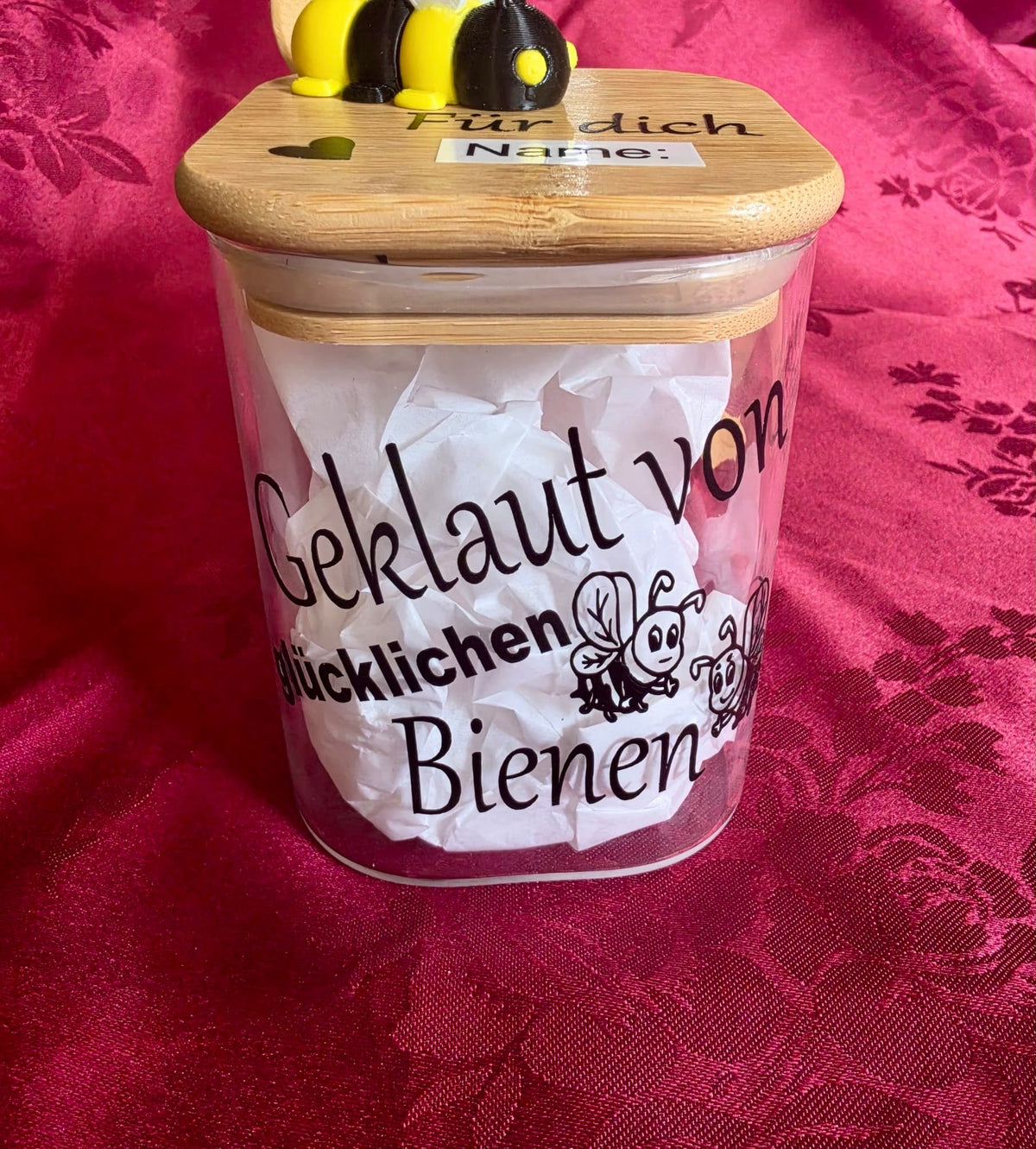 Honey jar "Stolen from happy bees"