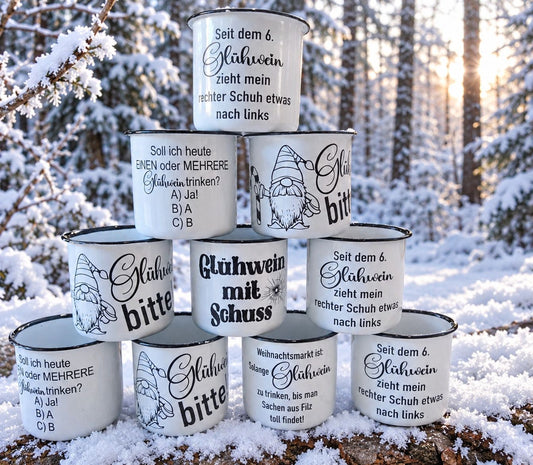 Blechtasse „Glühwein“